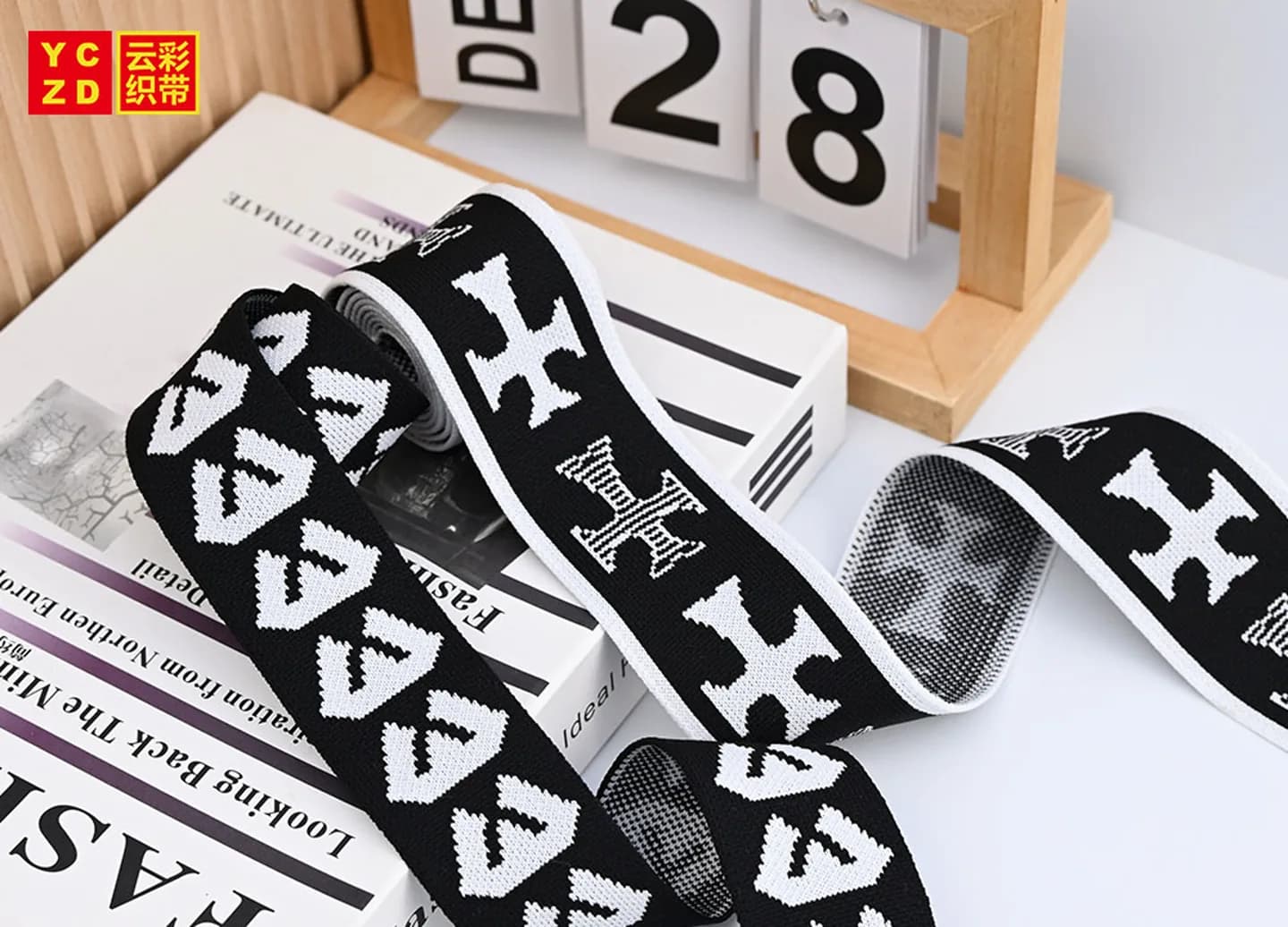 40 mm Black Polyester Knit Webbing