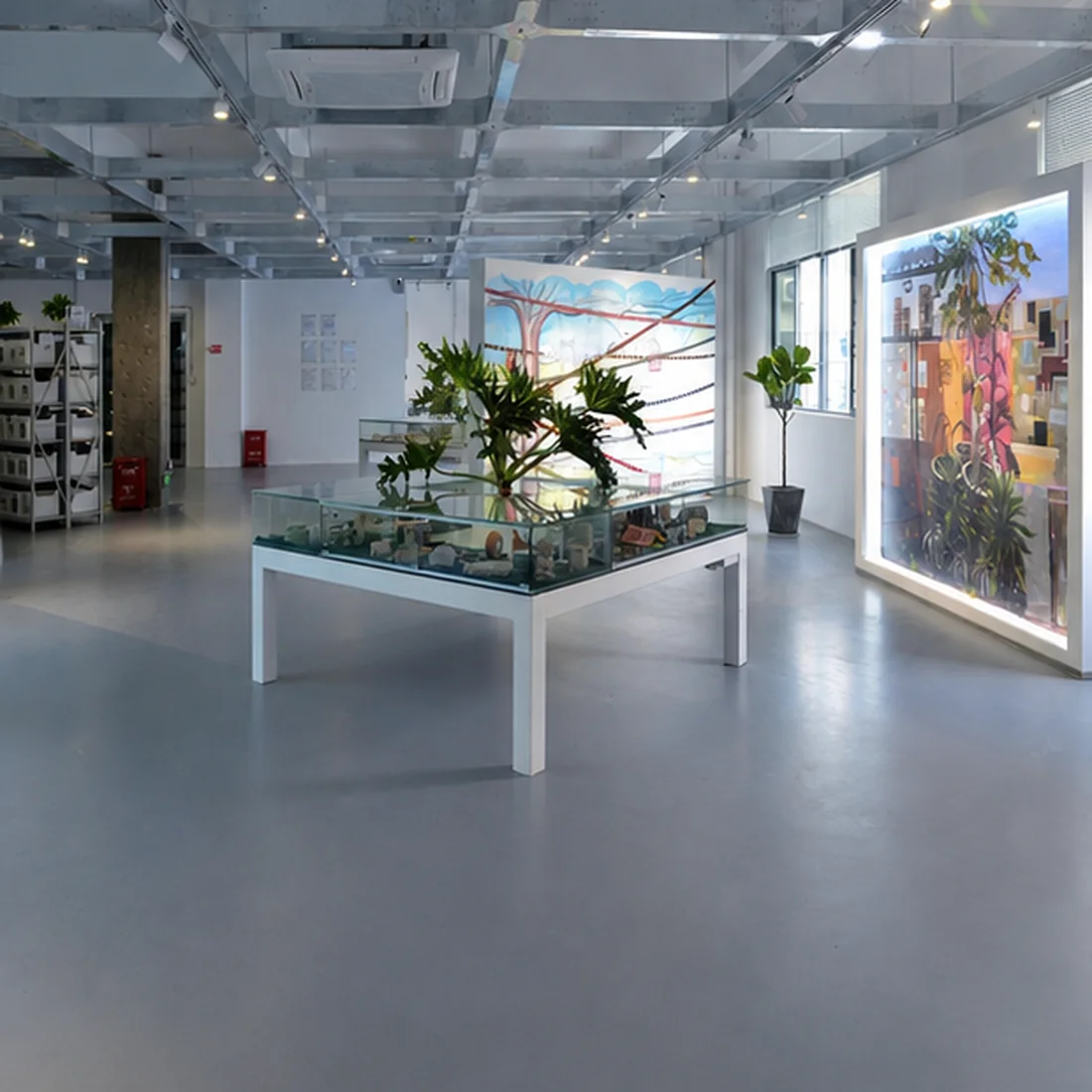 YCZD sample room with physical webbing and garment trim references