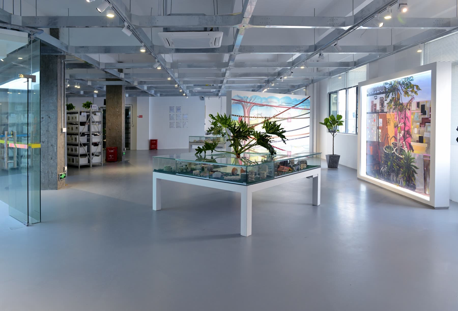 Real YCZD showroom with textile samples on display
