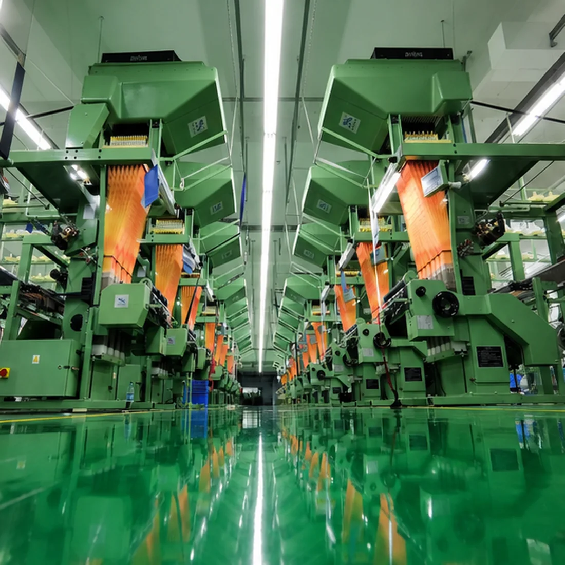 Real YCZD narrow-textile machinery used in controlled webbing production
