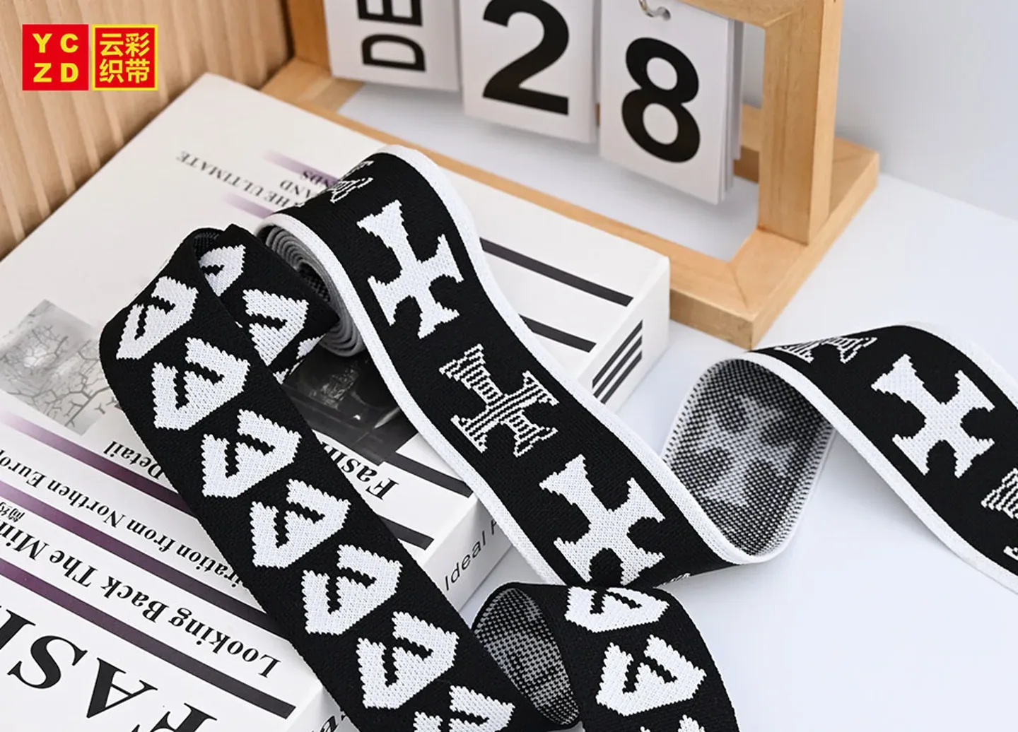 40 mm Black Polyester Knit Webbing