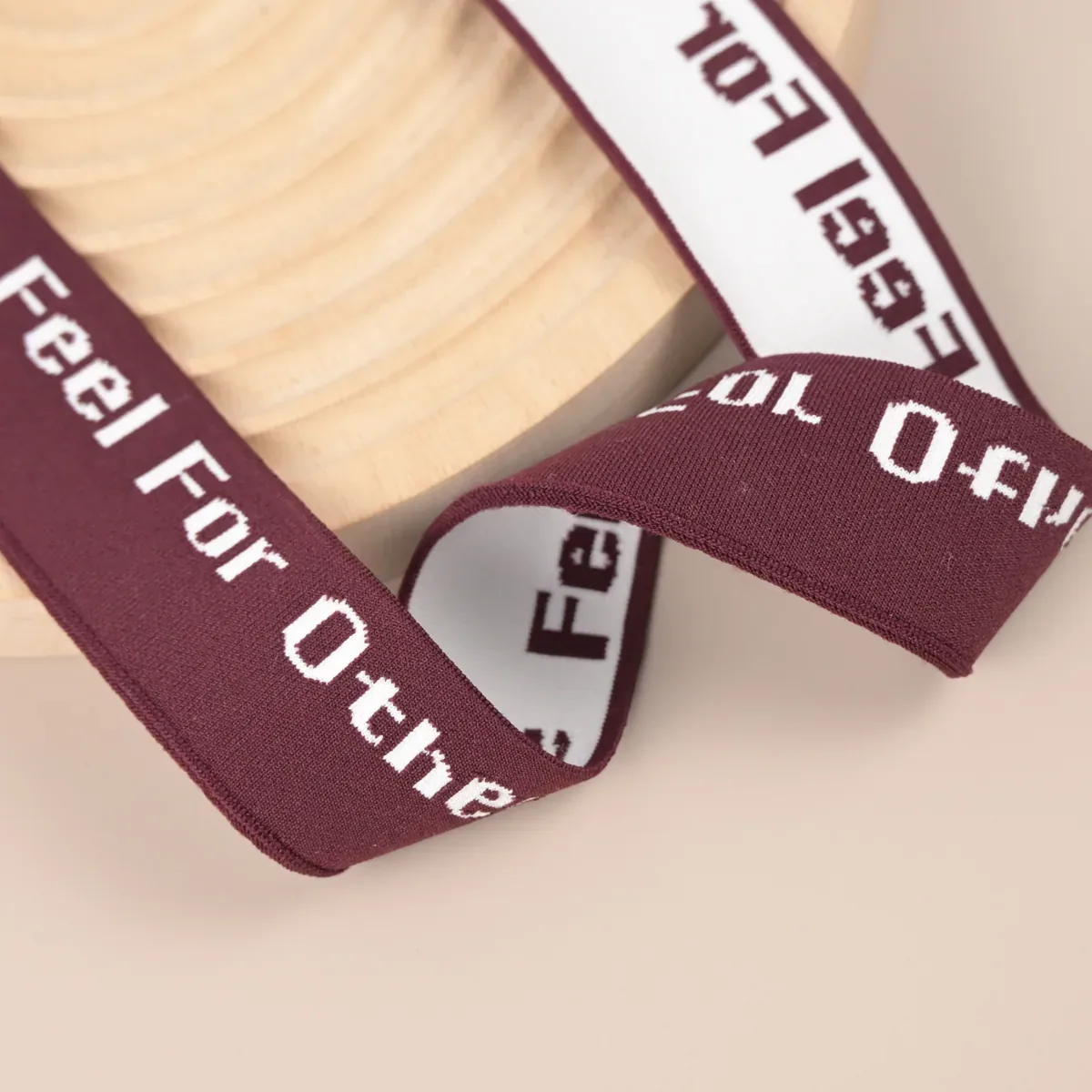 Burgundy and cream trim with contrasting lettering
