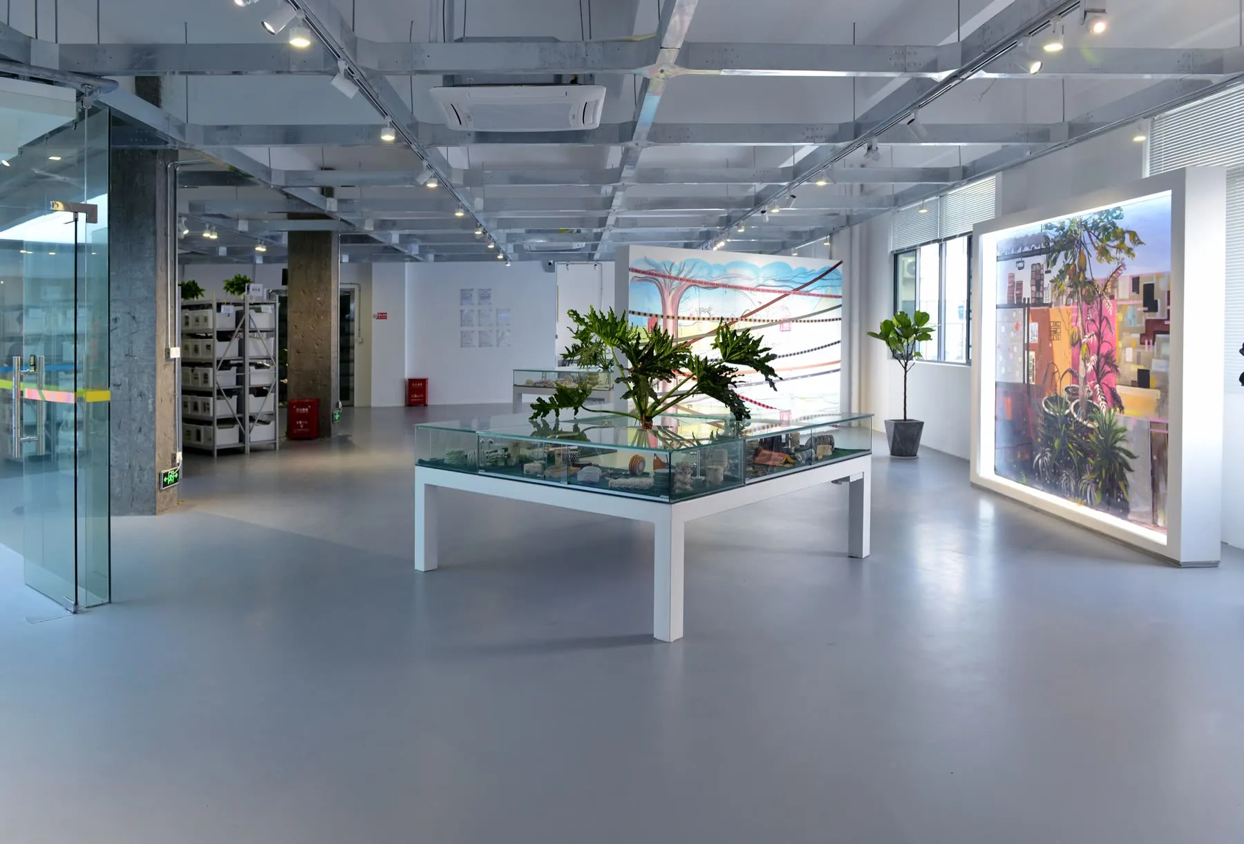 Real YCZD showroom with textile samples on display